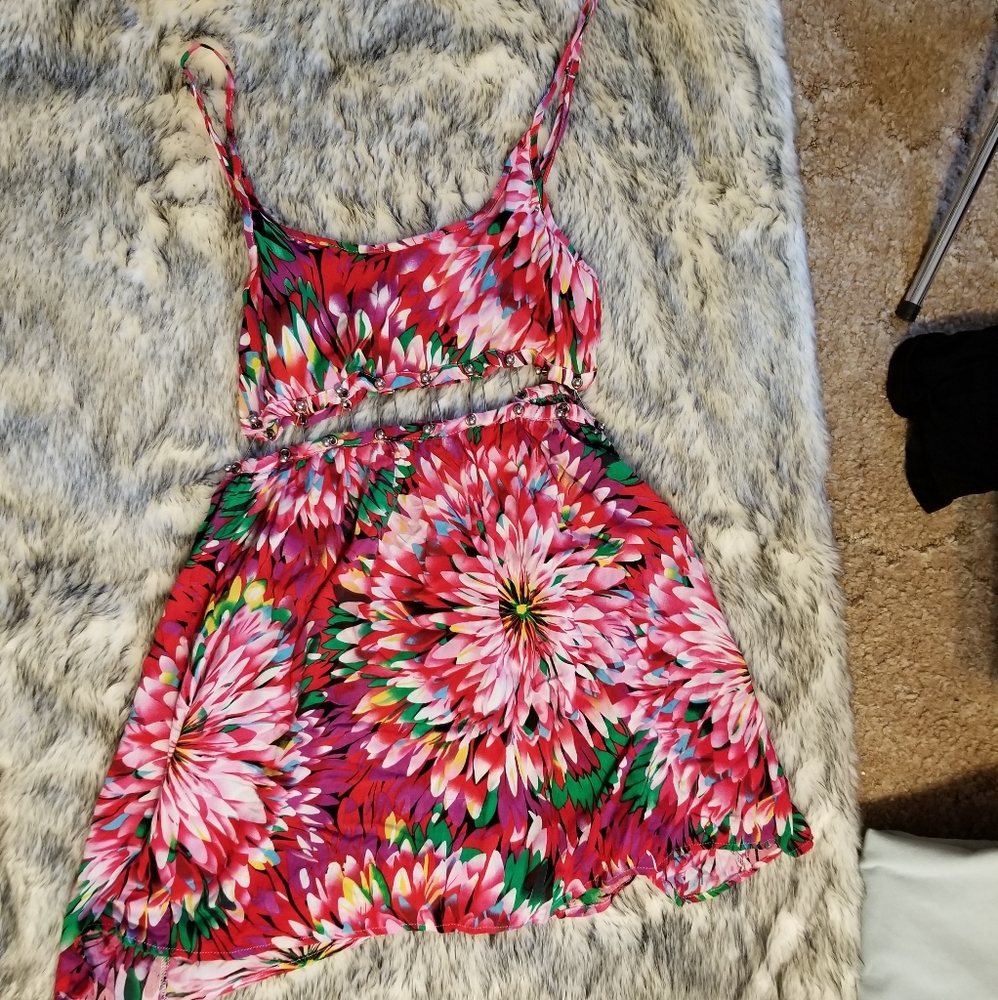 SALE! Millau Multicolor Floral Cutout Dress